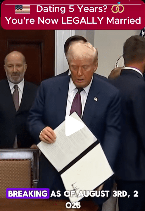 Fact Check President Trump Did Not Change The Marriage Law Making Screenshot 2025 08 05 131913 